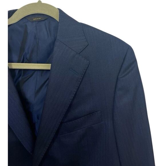 Hickey Freeman Blazer Sport Coat Blue Wool 41R Men's Tailored Career Office - Picture 4 of 11